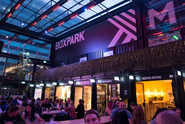 London United Kingdom Circa May 2018 People Having Fun Boxpark — Stock Photo, Image