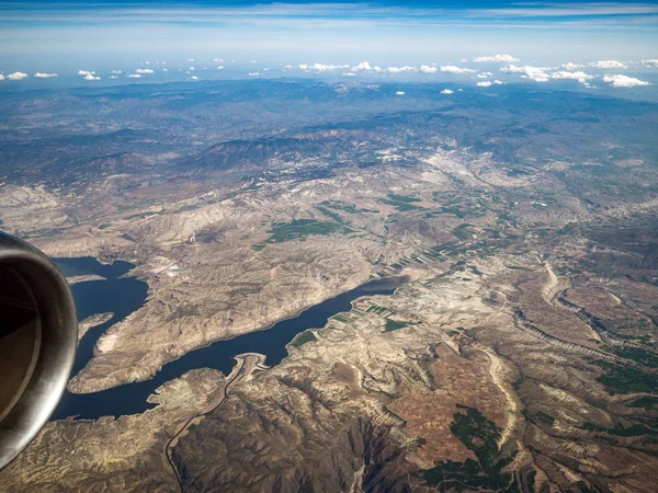 Luonnontulivuoren Muodostumat Panoraamanäkymät Laaksoon Cappadociassa Turkissa — kuvapankkivalokuva