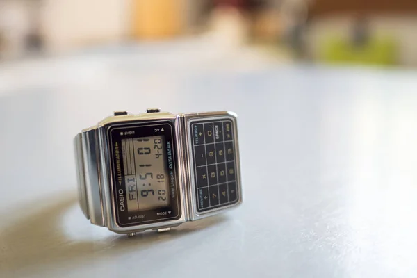 Casio Digital Calculator Watch Close Shot — Stock Photo, Image