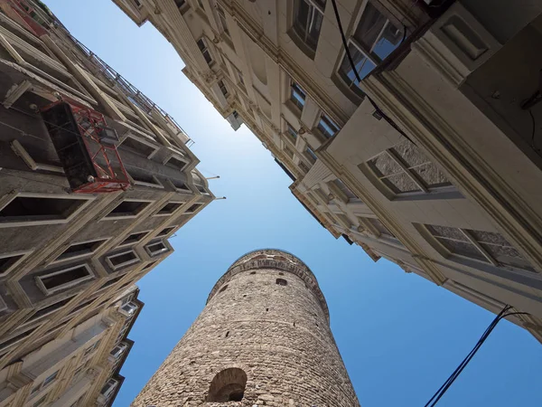 Galata Toren Van Grond Istanbul Turkije — Stockfoto