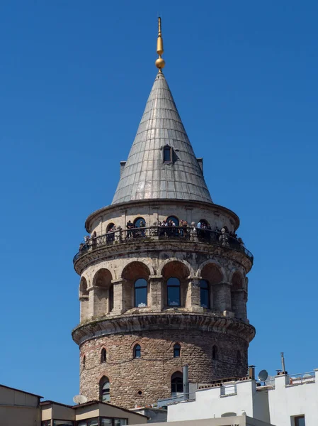 Detail Van Galata Toren Istanbul Turkije — Stockfoto