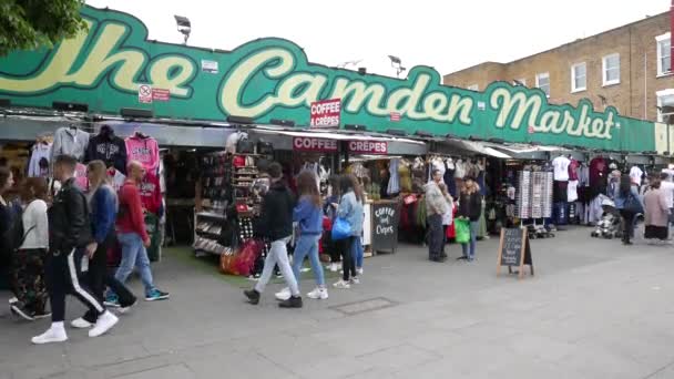 2018年6月 卡姆登镇市场 英国伦敦卡姆登镇著名的另类文化商店 — 图库视频影像