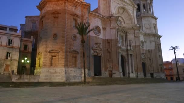 Fachada Catedral Cádiz España — Vídeo de stock