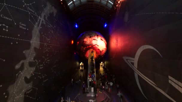 Лондон Великобританія Близько Січня 2018 Внутрішній Вигляд Музею Природної Історії — стокове відео