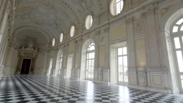 Turin Italy Circa February 2018 Diana Gallery Venaria Royal Palace — Stock Video