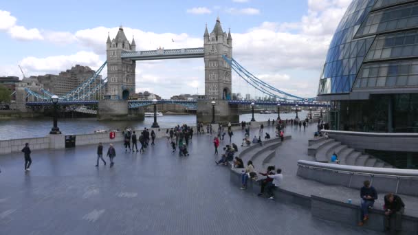 Londra Maggio 2018 Tower Bridge Costruito Nel 18861894 Ponte Combinato — Video Stock