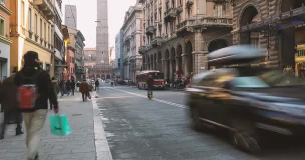 Time Lapse Beelden Van Het Verkeer Bologna Italië — Stockvideo