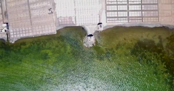 Aerial Filmaufnahme Der Salinas Janubio Der Wichtigsten Salzproduktion Auf Der — Stockvideo