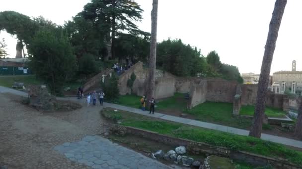 Rome Italy Circa October 2016 Panoramic View Roman Ruins — Wideo stockowe