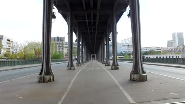 Bir Hakeim Most Paryż Francja — Wideo stockowe