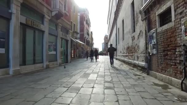 Typical Street Venice Italy — Stock Video