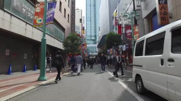 Tokio Japón Circa Marzo 2017 Pov Caminando Distrito Shibuya Shibuya — Vídeo de stock