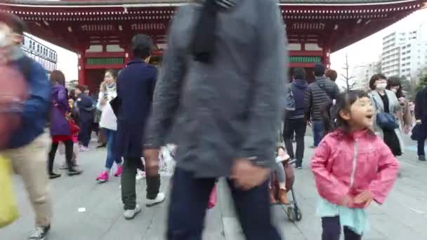 Tokyo Japan Circa March 2017 Pov Walking Senso Temple Senso — Video