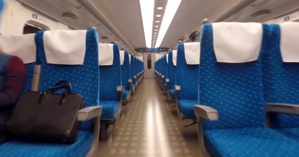 Tokyo Ιαπωνία Circa Μάρτιος 2017 Περπάτημα Μέσα N700 Shinkansen Τρένο — Αρχείο Βίντεο