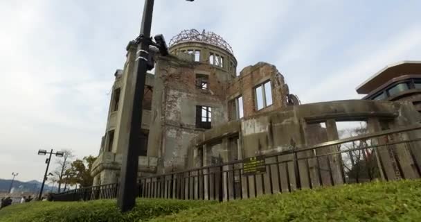 Hiroshima Japon Mars 2017 Dôme Bombe Atomique Dôme Genbaku Seule — Video