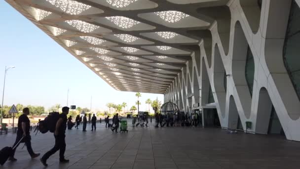 Marrakech Marocco Aprile 2019 Aeroporto Internazionale Menara Vista Interna Con — Video Stock