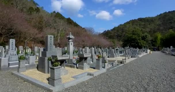 Festői Kilátás Tombstone Arashiyama Kyoto Japán — Stock videók