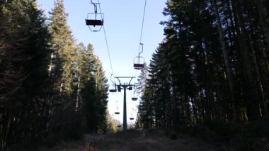 Yokuş yukarı giden teleferiğin görüntüleri