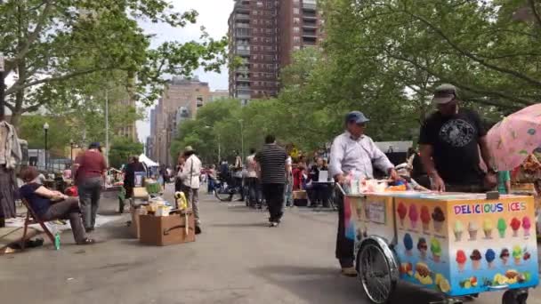 New York City Maj 2015 Människor Som Kopplar High Line — Stockvideo