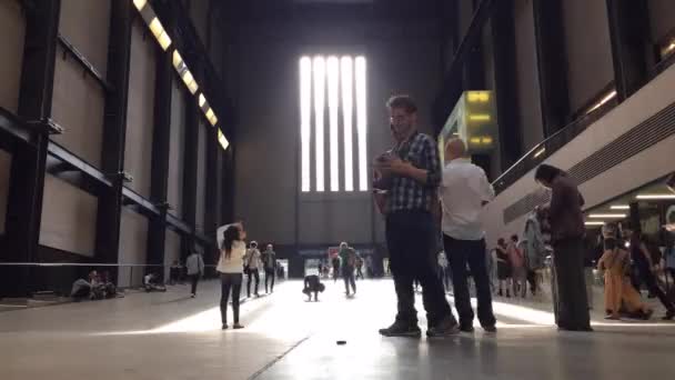 London June 2015 Time Lapse People Turbine Hall Tate Modern — Wideo stockowe