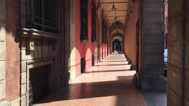 Santo Stefano Street Bologna Largest City Capital Emilia Romagna Region — Stockvideo