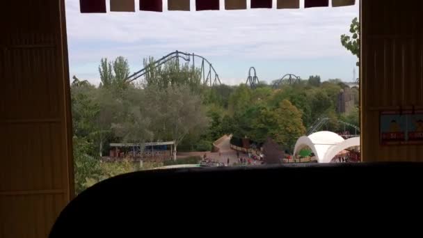 Rimini Italy October 2015 Mirabilandia Amusement Park Giant Wonder Wheel — Stock video