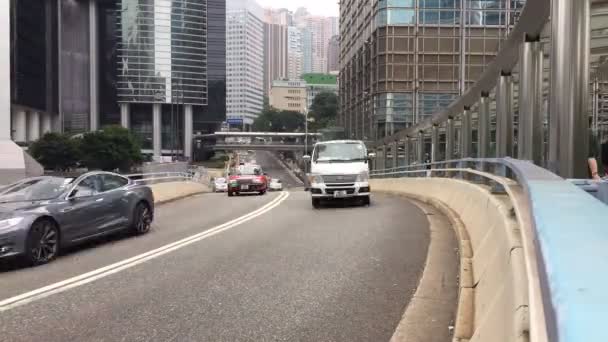 Hong Kong China November 2015 Time Lapse Traffic Central District — Stok video