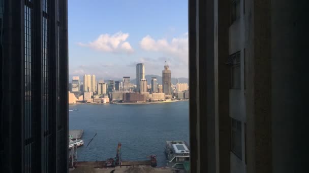 Hong Kong China November 2015 Time Lapse Kowloon Skyscrapers Central — ストック動画