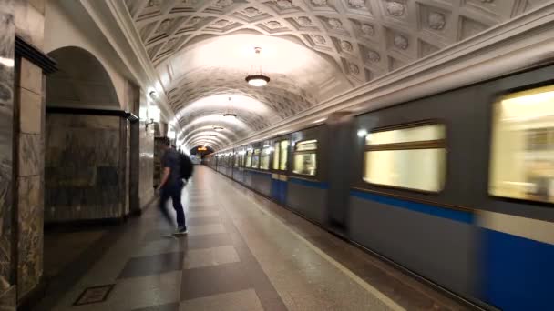 Moscow May 2018 Kurskaya Metro Station One Most Famous Metro — 图库视频影像