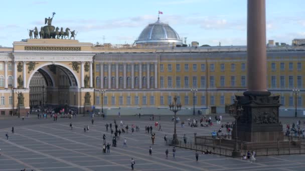 Vista Aérea Quadrada Palácio São Petersburgo Rússia — Vídeo de Stock