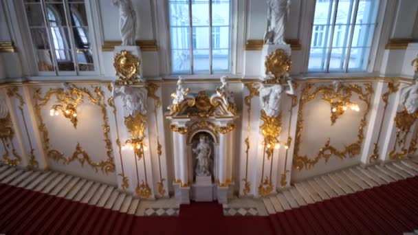 Saint Petersburg May 2018 Winter Palace Interior View Hermitage Main — 图库视频影像