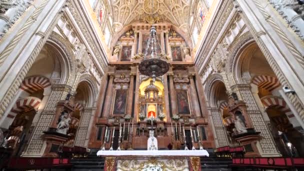Cordoba Spain Circa June 2018 Interior View Cordoba Cathedral Andalusia — 图库视频影像