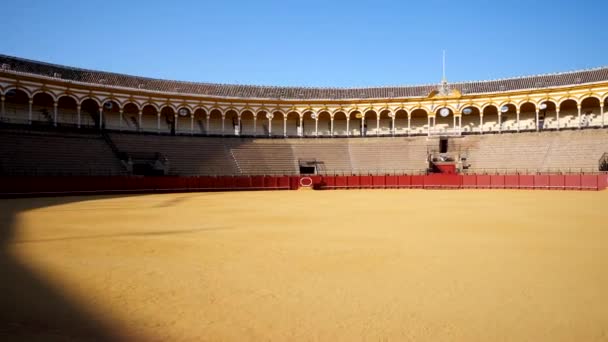 Seville Espanha Circa June 2018 Real Maestranza Cavalaria Vista Interior — Vídeo de Stock