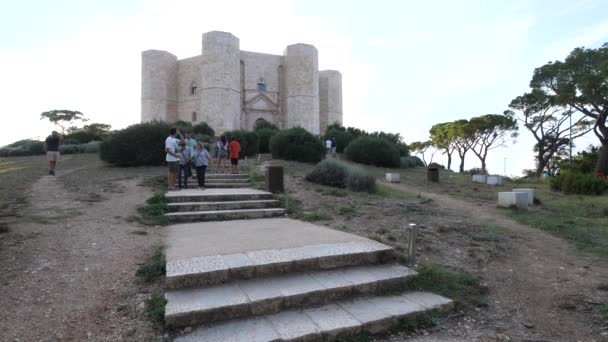 Mittelalterliche Steinburg Del Monte Apulien Italien — Stockvideo