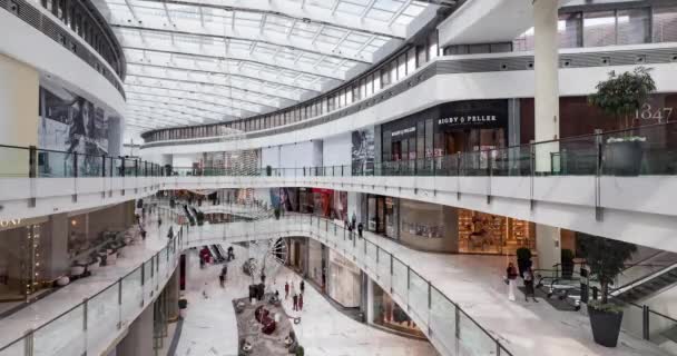 Dubai Outubro 2018 Lapso Tempo Vista Interior Fashion Avenue Dentro — Vídeo de Stock