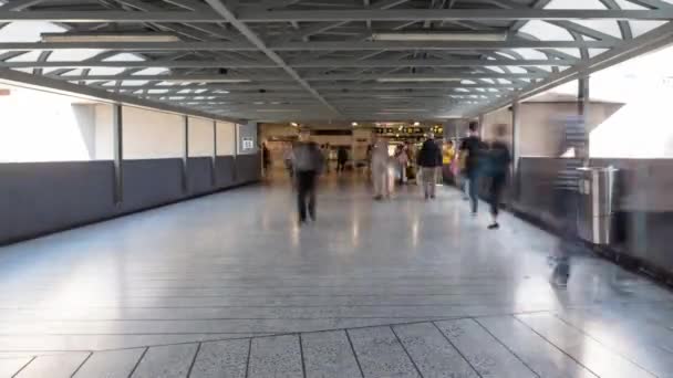 Hong Kong Čína 2015 Časová Prodleva Dojíždějící Stanici Metra Metro — Stock video