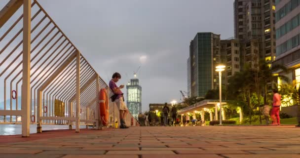 Hong Kong China November 2015 Time Lapse View People Walking — Stock videók