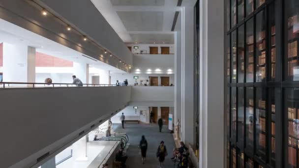 Londen Mei 2018 Het Interieur Van British Library Het Nationale — Stockvideo