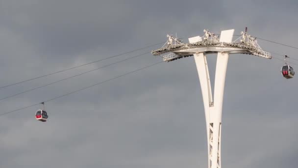 London United Kingdom June 2015 Time Lapse Emirates Cable Car — Stockvideo