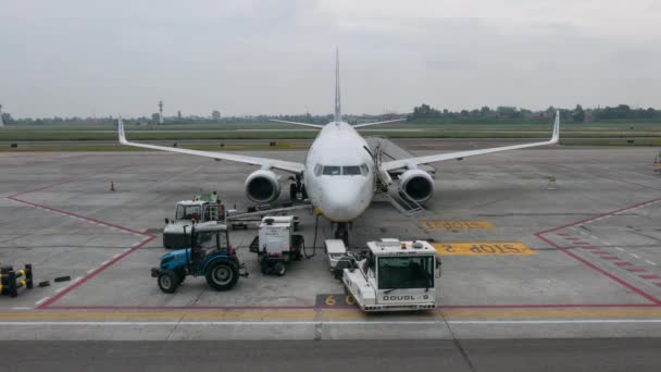 Londen Maart 2016 Time Lapse Vliegtuigexploitaties Heathrow Airport Drukste Luchthaven — Stockvideo