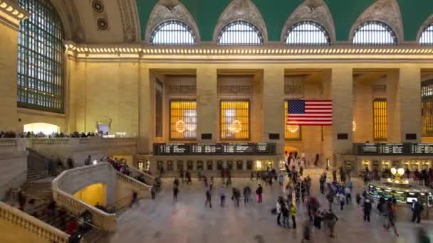 New York City Mei 2015 Timelapse Van Grote Zaal Van — Stockvideo