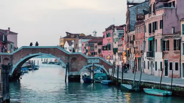 Vista para o grande canal. Veneza, Itália — Vídeo de Stock