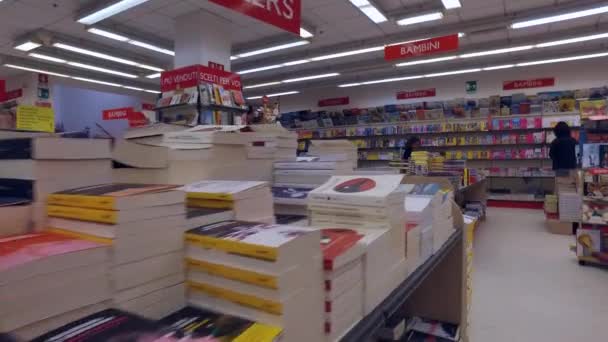 San Benedetto Del Tronto Italy Circa August 2016 Bookstore San — Vídeo de Stock