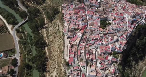 Aerial View Arcos Frontera Andalusia Spain — Stock Video