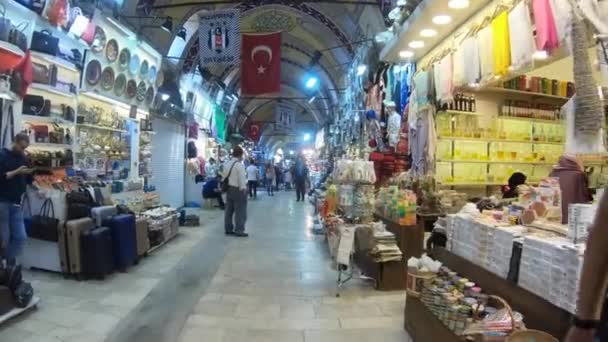土耳其伊斯坦布尔 Circa 2018 大集市 全球最大 最古老的覆盖市场 — 图库视频影像