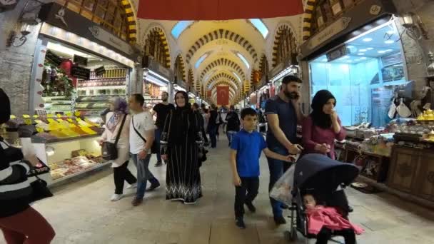 Istanbul Turquia Circa Abril 2018 Grande Bazar Maiores Mais Antigos — Vídeo de Stock