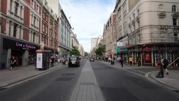 Londres Mayo 2018 Oxford Street Con Tráfico Oxford Street Una — Vídeo de stock