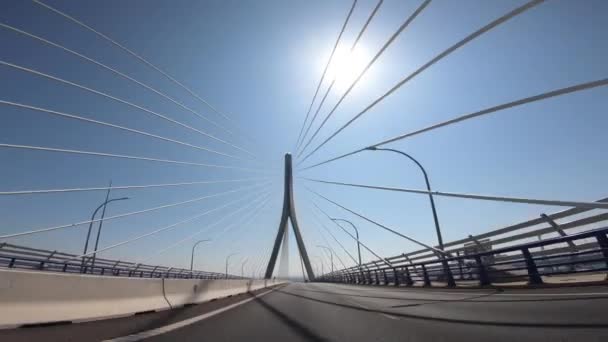 宪法1812年桥 也被称为拉佩帕桥波夫在阳光明媚的日子景观 西班牙 卡迪斯 — 图库视频影像