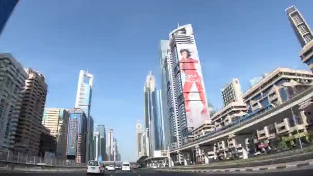 Time Lapse Vista Panorámica Con Tráfico Jumeirah Lake Towers Dubai — Vídeos de Stock