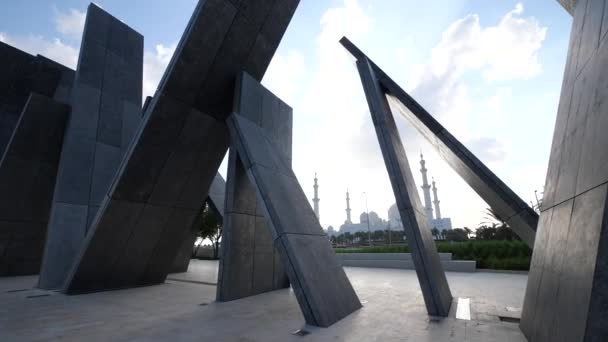 Abu Dhabi Uae Oktober 2018 Panoramabild Der Wahat Karama Oase — Stockvideo